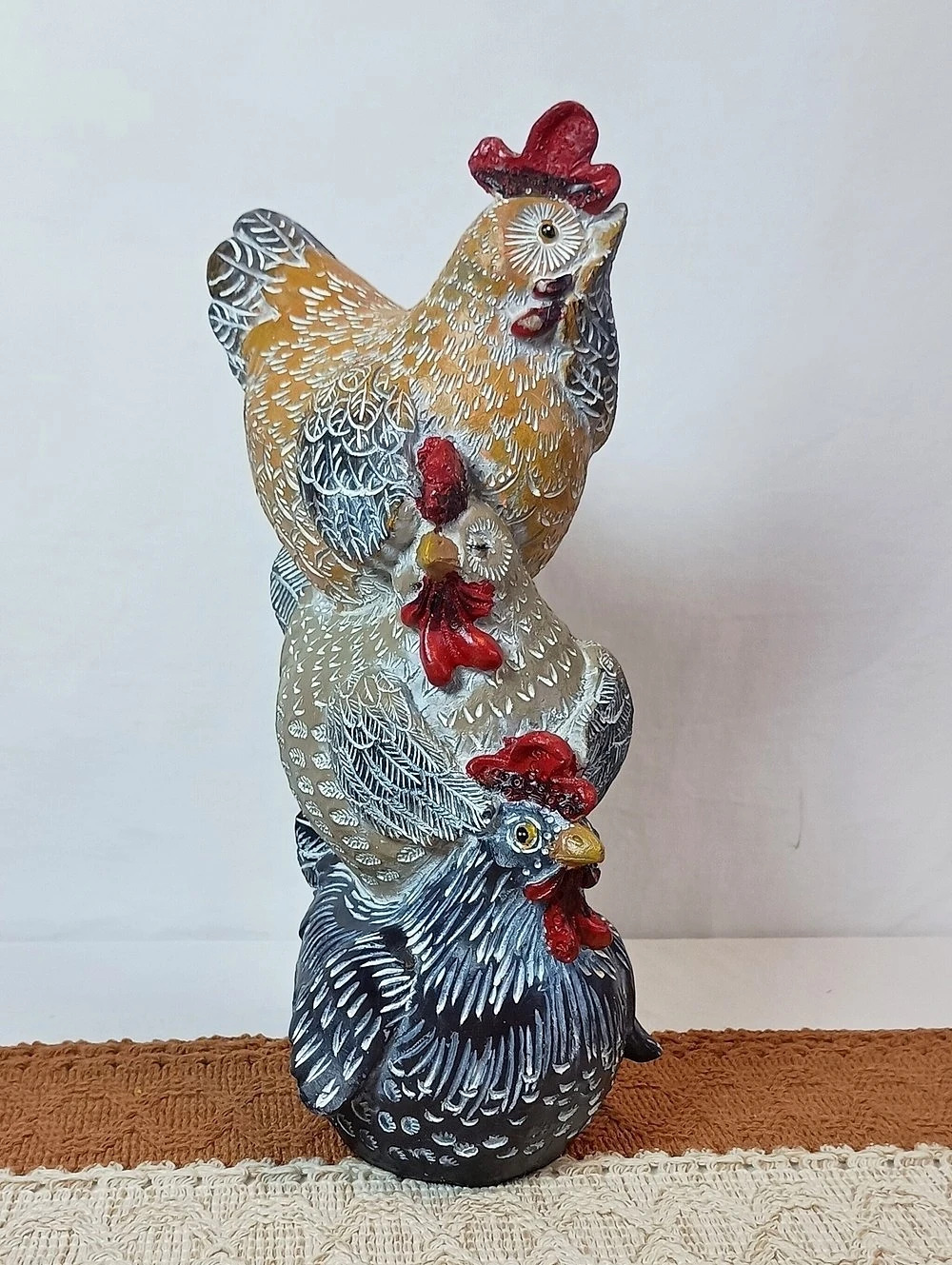 Homegoods Stacked Chicken Figurine Decor - Farmhouse